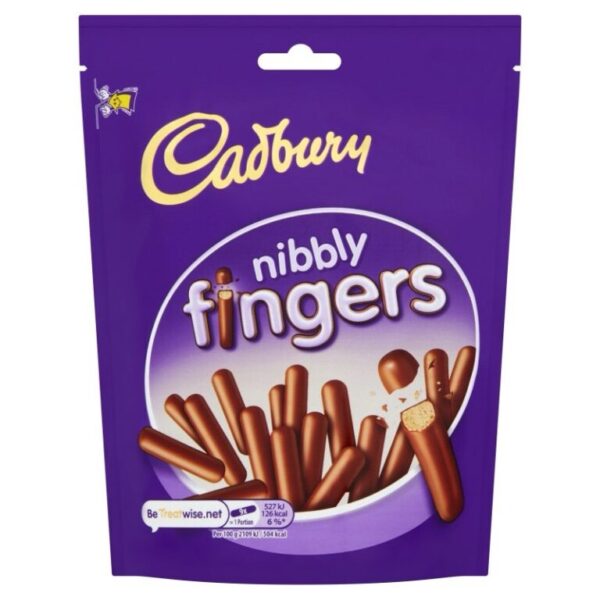 CADBURYS NIBBLY FINGERS 125g X 8
